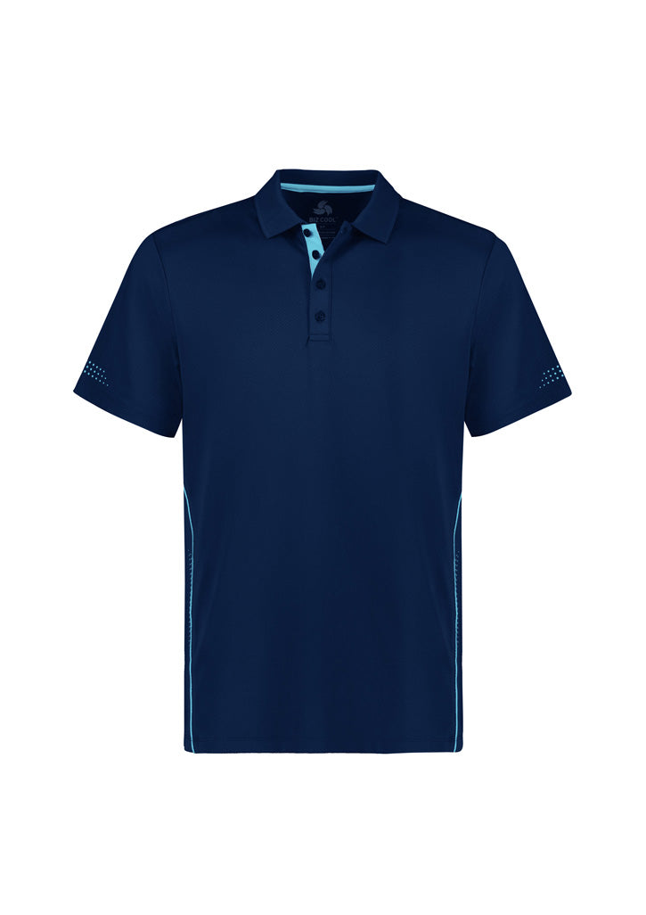 P200MS Mens Balance Short Sleeve Polo - Navy/Sky