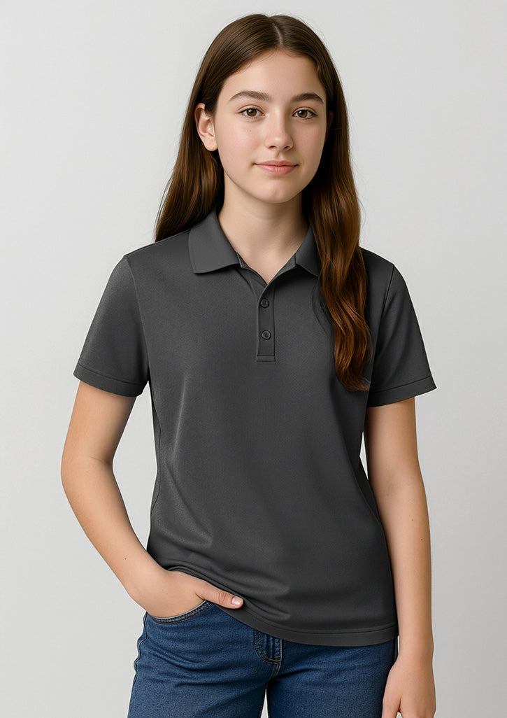 P206KS Kids Action Short Sleeve Polo - Grey