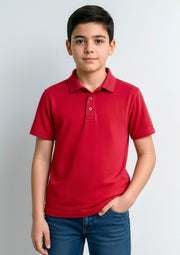 P206KS Kids Action Short Sleeve Polo - Red