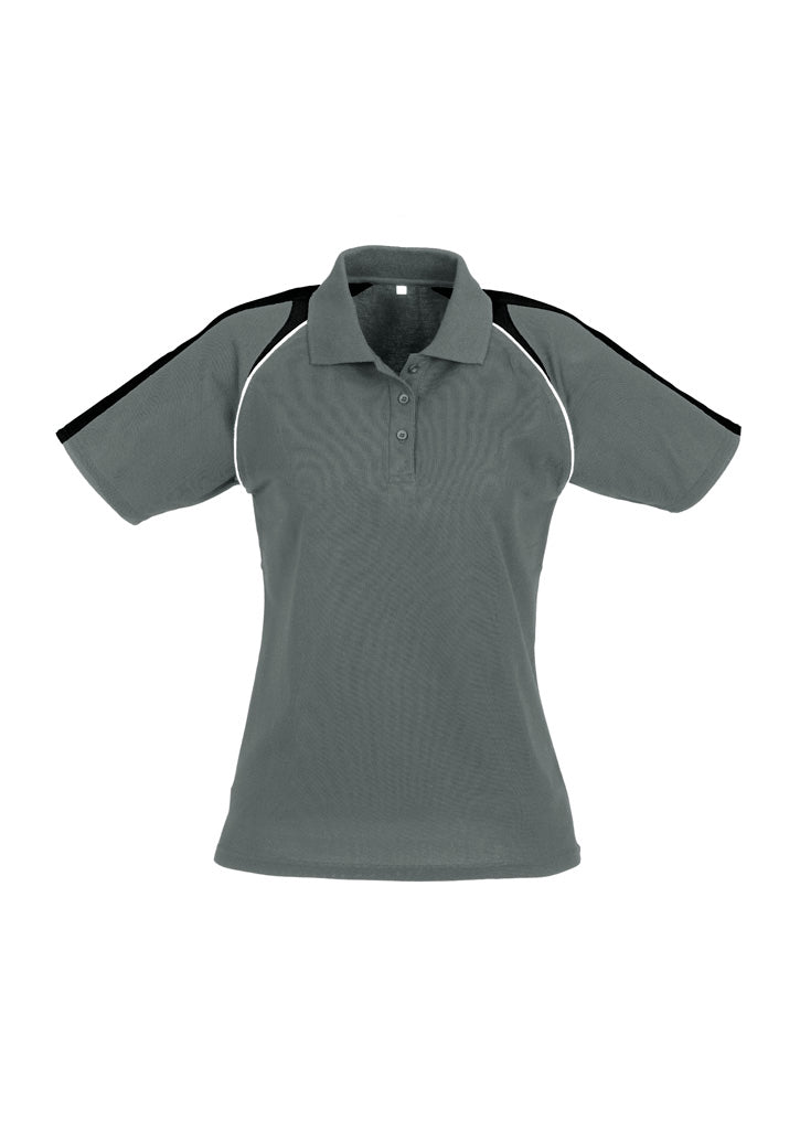 P225LS Womens Triton Short Sleeve Polo - Ash/Black/White