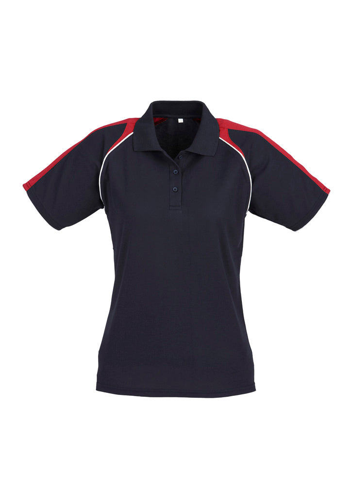 P225LS Womens Triton Short Sleeve Polo - Navy/Red/White