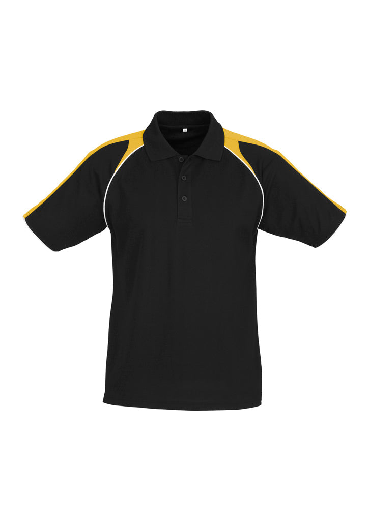 P225MS Mens Triton Short Sleeve Polo - Black/Gold/White