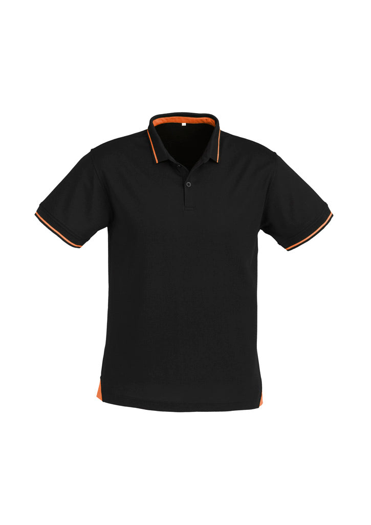 P226MS Mens Jet Short Sleeve Polo - Black/Orange
