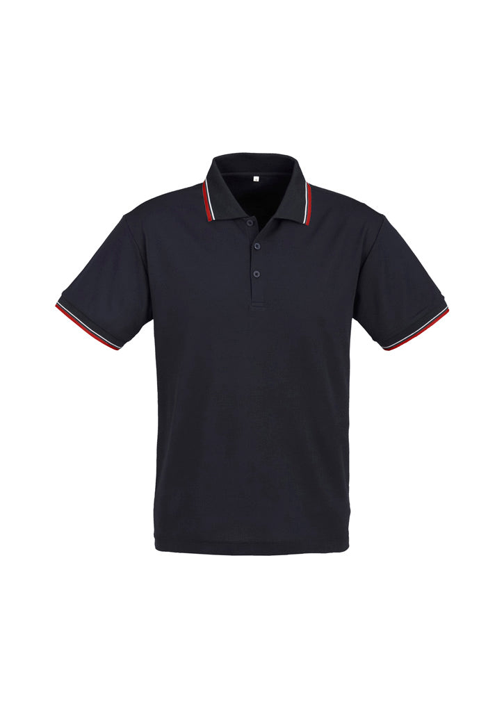 P227MS Mens Cambridge Short Sleeve Polo - Navy/Red/White
