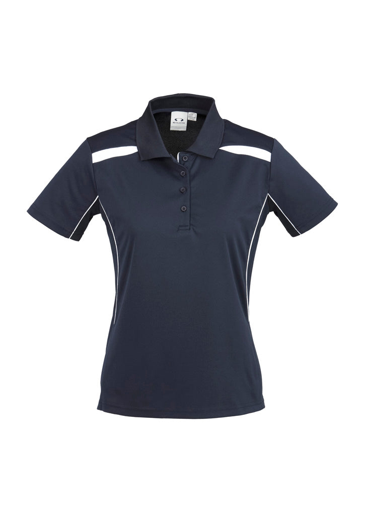 P244LS Womens United Short Sleeve Polo - Navy/White