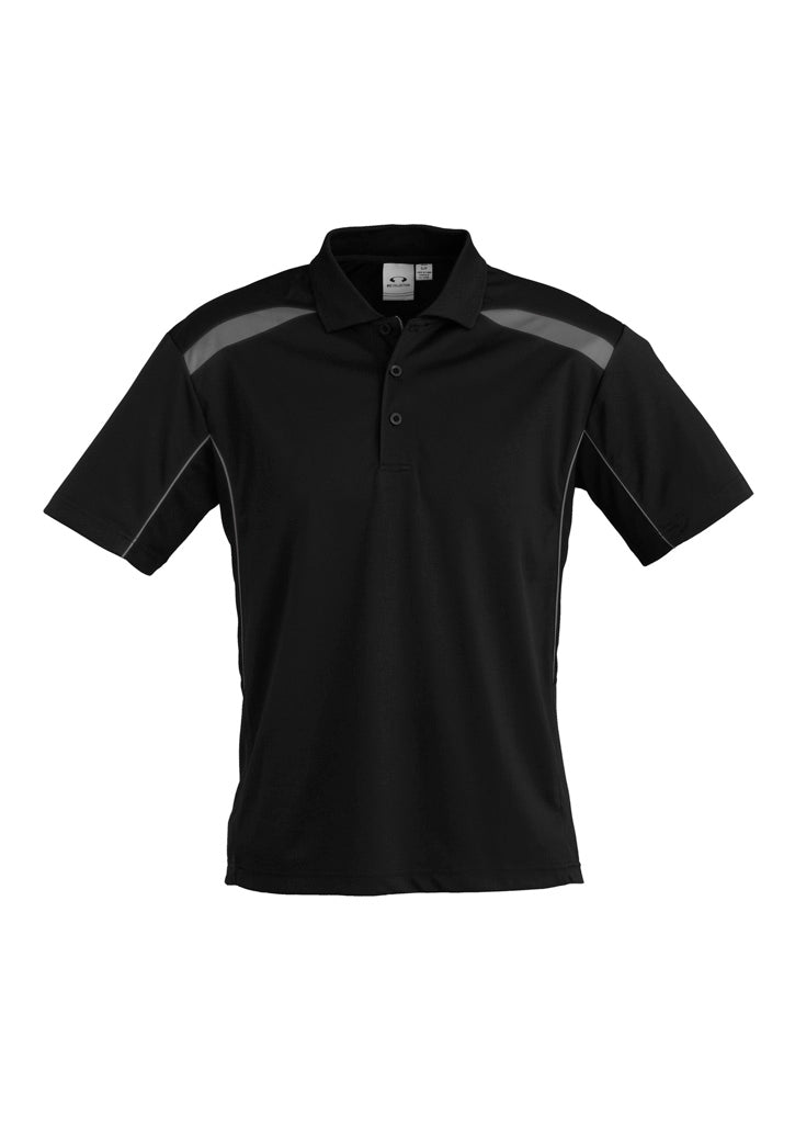 P244MS Mens United Short Sleeve Polo - Black/Ash