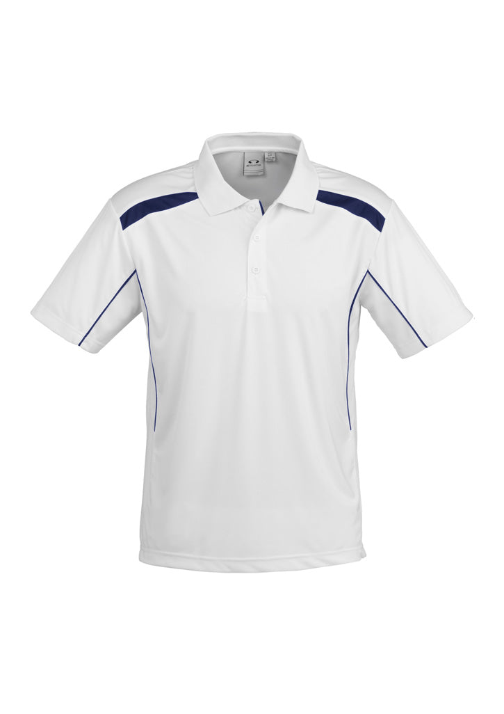 P244MS Mens United Short Sleeve Polo - White/Navy