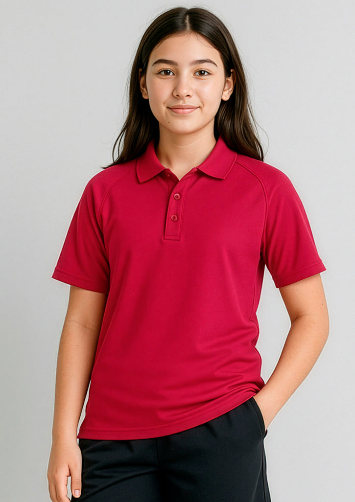 P300KS Kids Sprint Short Sleeve Polo - Red