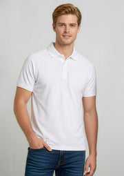 P300MS Mens Sprint Short Sleeve Polo - White