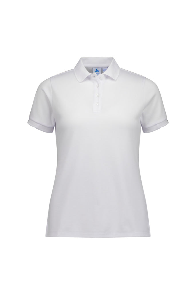 P313LS Womens Focus Short Sleeve Polo - White/White
