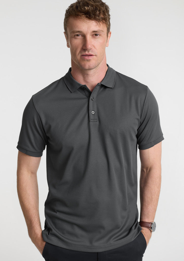 P313MS Mens Focus Short Sleeve Polo - Charcoal/Charcoal