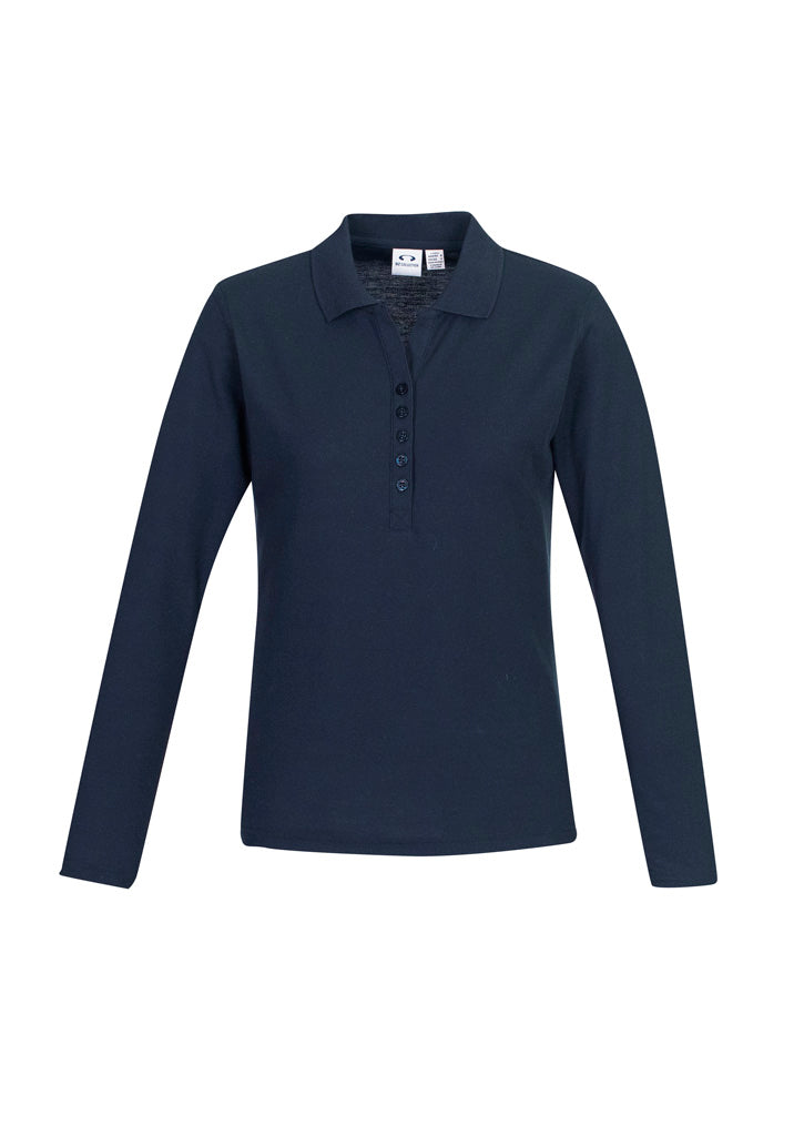 P400LL Womens Crew Long Sleeve Polo - Navy