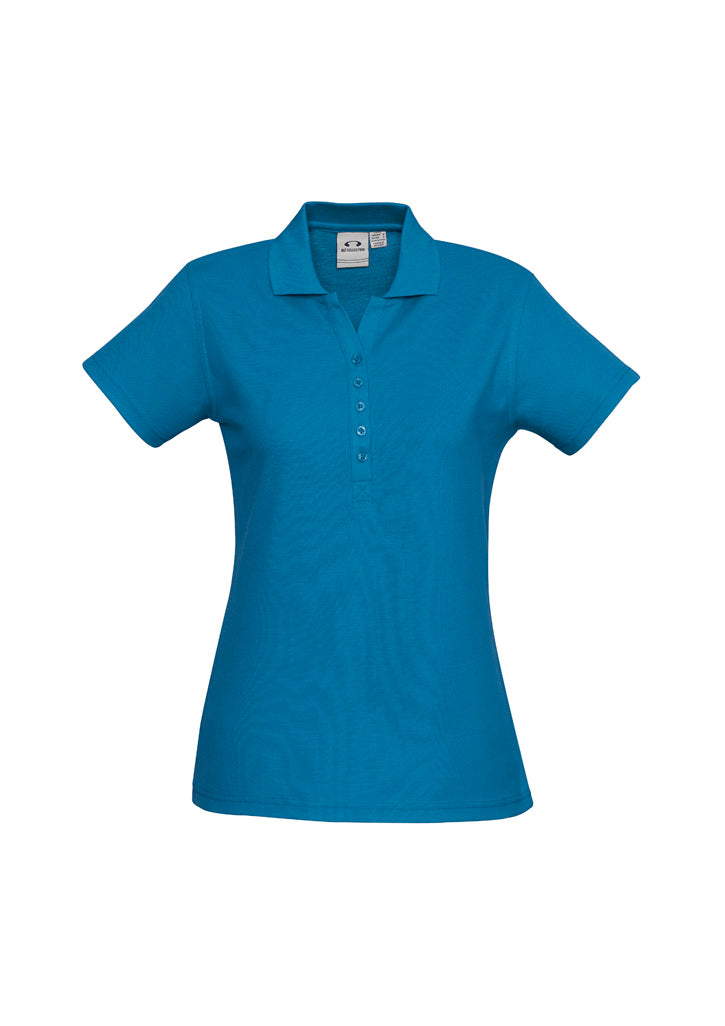 P400LS Womens Crew Short Sleeve Polo - Cyan