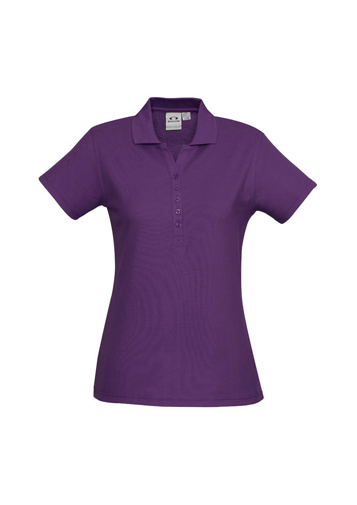 P400LS Womens Crew Short Sleeve Polo - Purple