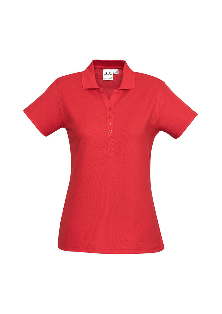 P400LS Womens Crew Short Sleeve Polo - Red