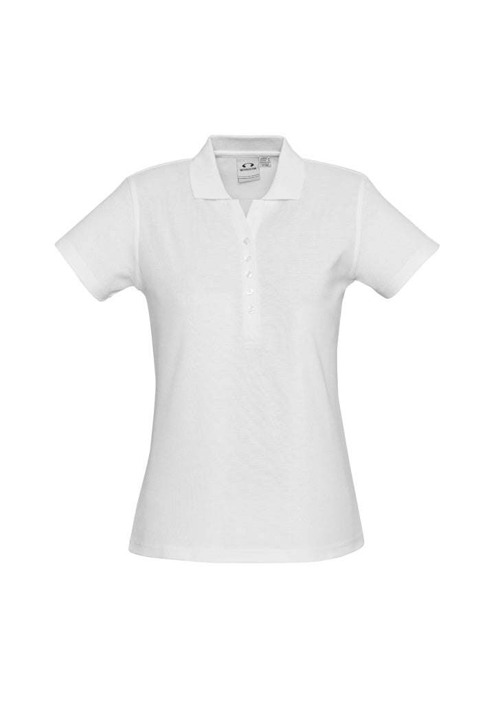 P400LS Womens Crew Short Sleeve Polo - White