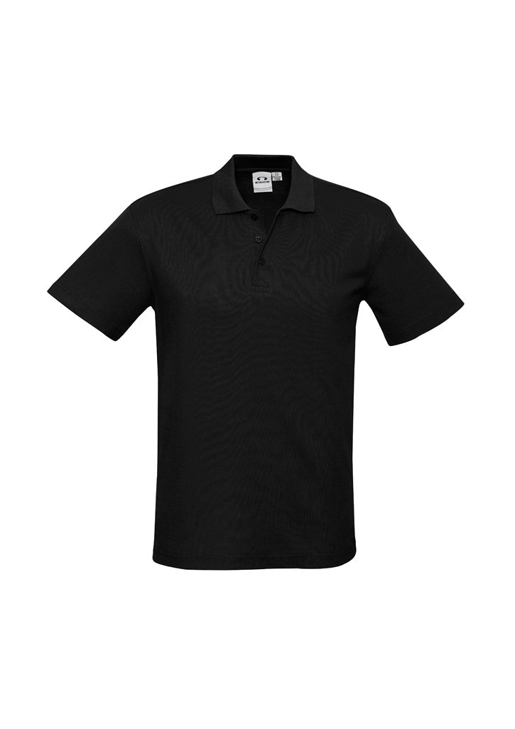 P400MS Mens Crew Short Sleeve Polo - Black