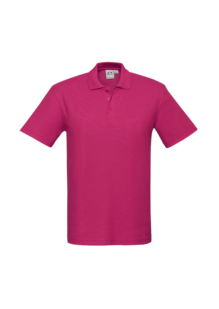 P400MS Mens Crew Short Sleeve Polo - Fuchsia