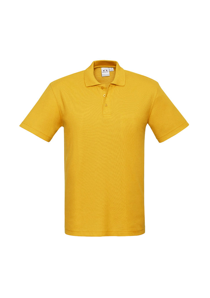 P400MS Mens Crew Short Sleeve Polo - Gold