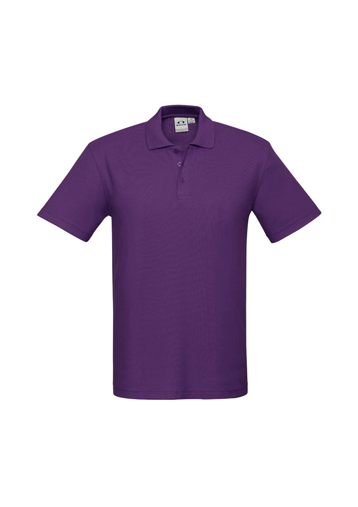 P400MS Mens Crew Short Sleeve Polo - Purple