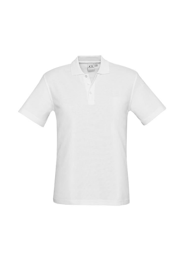 P400MS Mens Crew Short Sleeve Polo - White