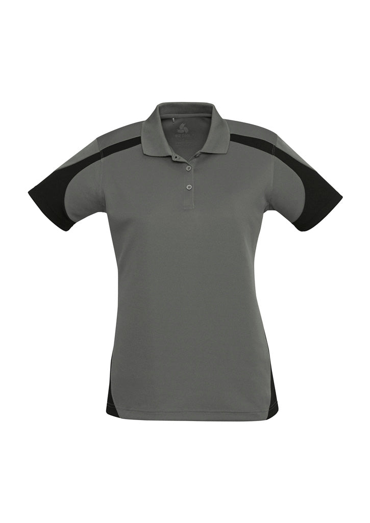P401LS Womens Talon Short Sleeve Polo - Ash/Black