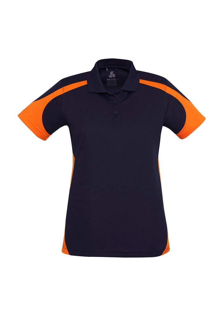 P401LS Womens Talon Short Sleeve Polo - Navy/Orange