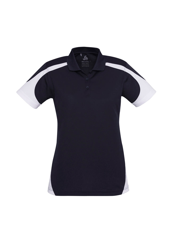 P401LS Womens Talon Short Sleeve Polo - Navy/White