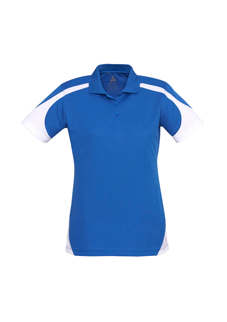 P401LS Womens Talon Short Sleeve Polo - Royal/White