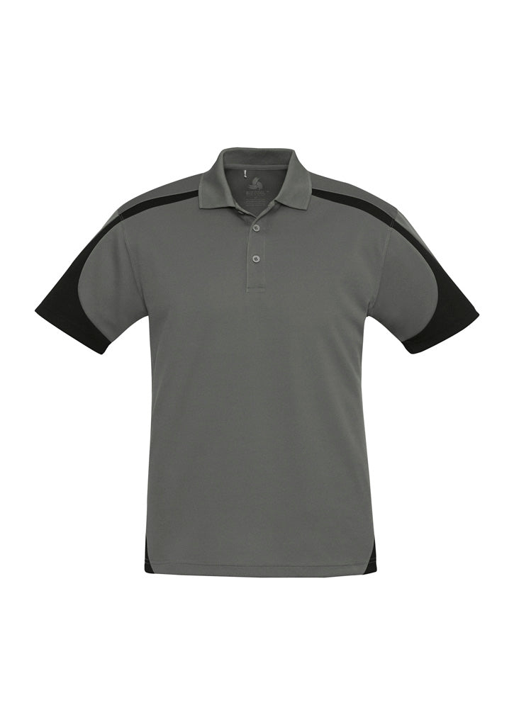 P401MS Mens Talon Short Sleeve Polo - Ash/Black