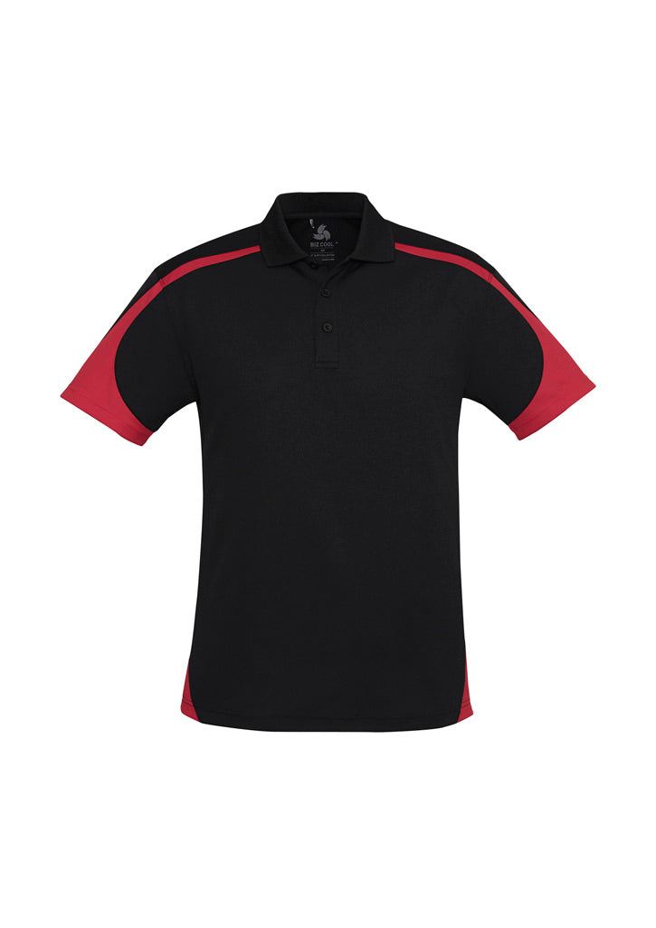 P401MS Mens Talon Short Sleeve Polo - Black/Red