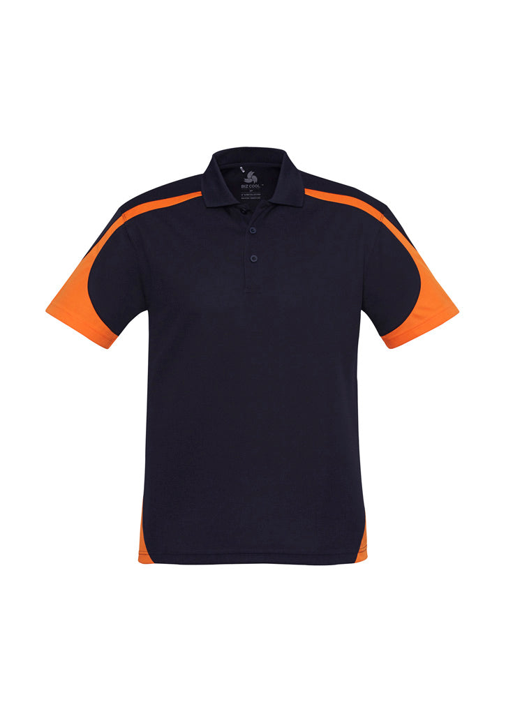 P401MS Mens Talon Short Sleeve Polo - Navy/Orange