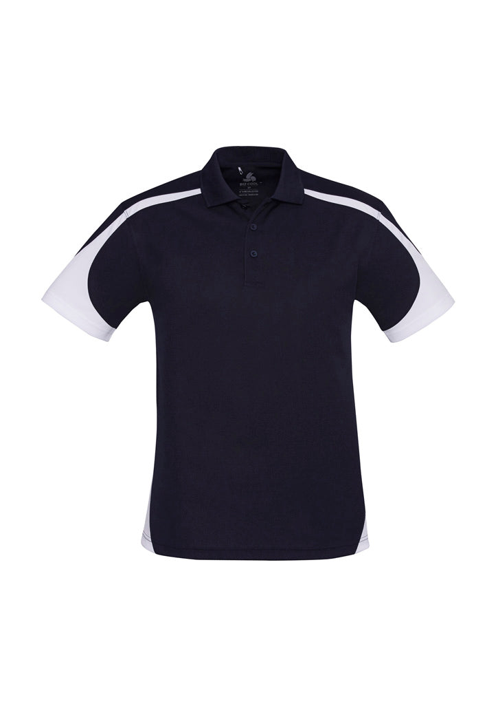 P401MS Mens Talon Short Sleeve Polo - Navy/White
