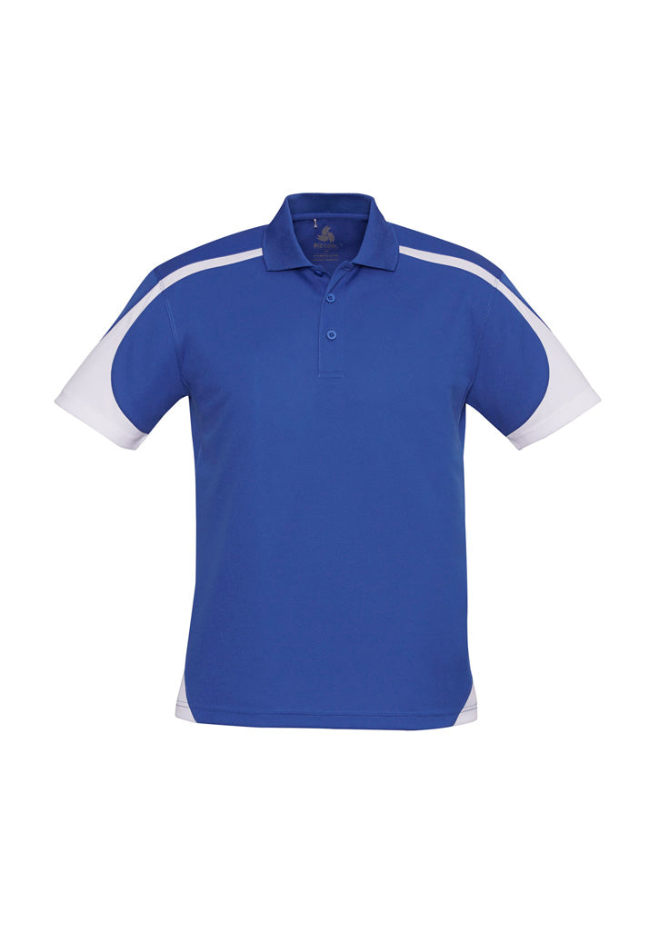 P401MS Mens Talon Short Sleeve Polo - Royal/White