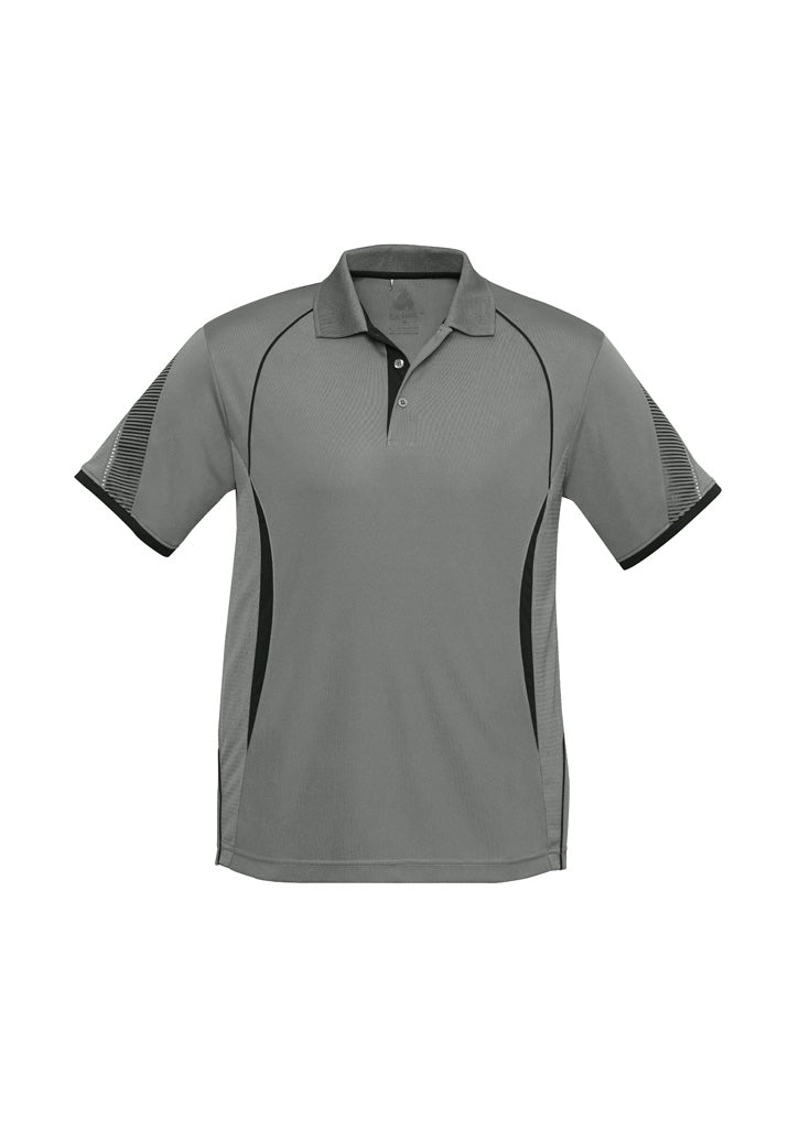 P405KS Kids Razor Short Sleeve Polo - Ash/Black