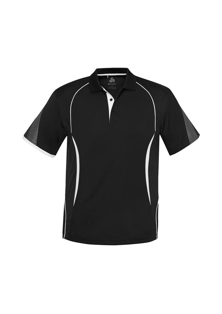 P405KS Kids Razor Short Sleeve Polo - Black/White