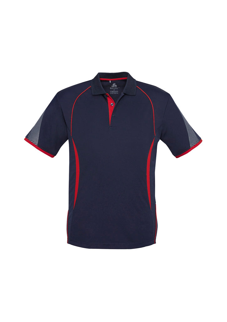P405KS Kids Razor Short Sleeve Polo - Navy/Red