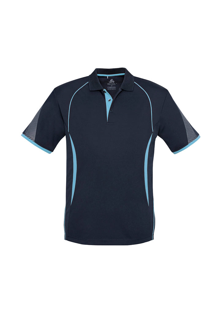 P405KS Kids Razor Short Sleeve Polo - Navy/Sky