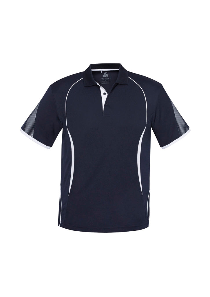 P405KS Kids Razor Short Sleeve Polo - Navy/White