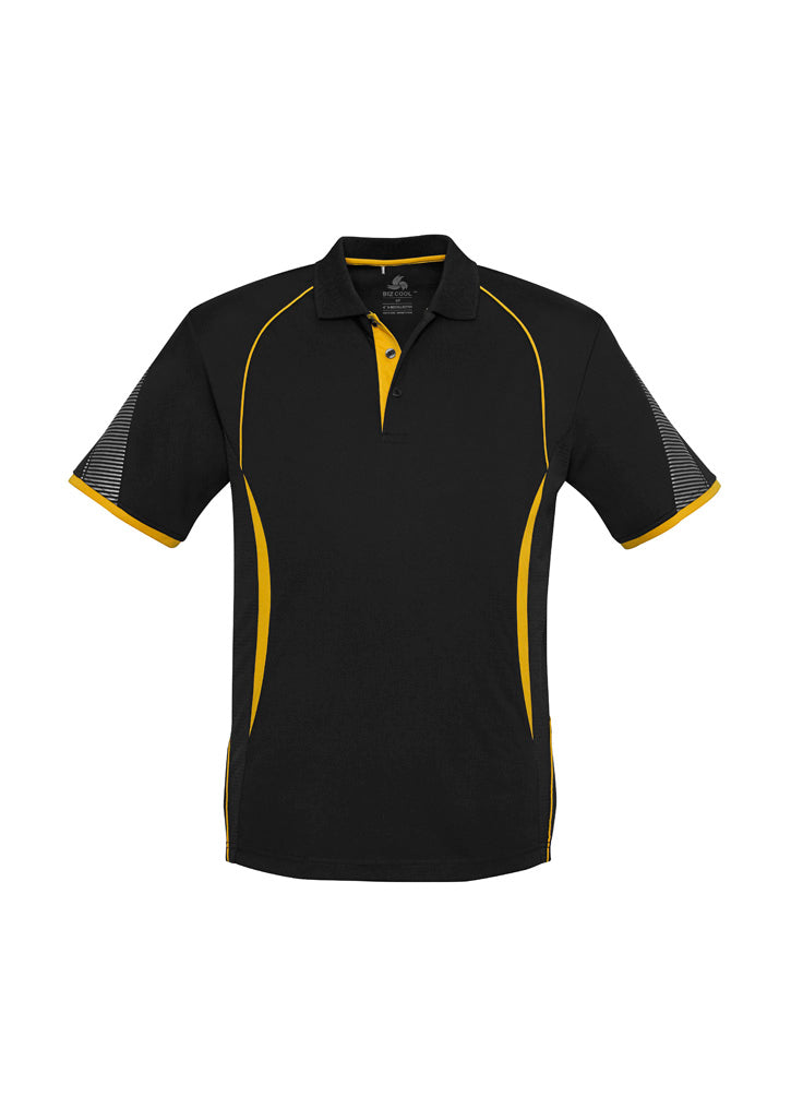 P405MS Mens Razor Short Sleeve Polo - Black/Gold