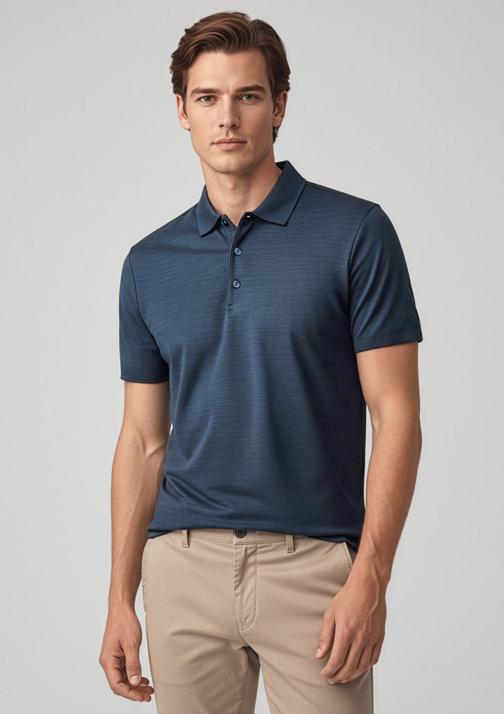 P410MS Mens Orbit Short Sleeve Polo - Navy