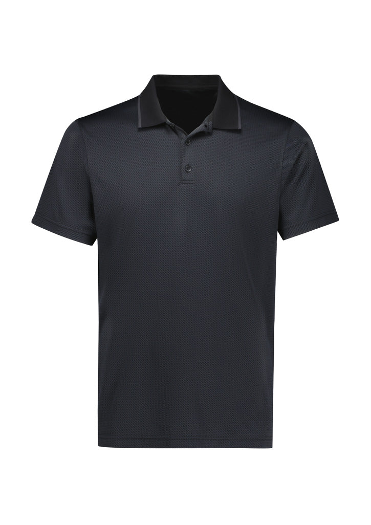 P412MS Mens Echo Short Sleeve Polo - Black Graphite