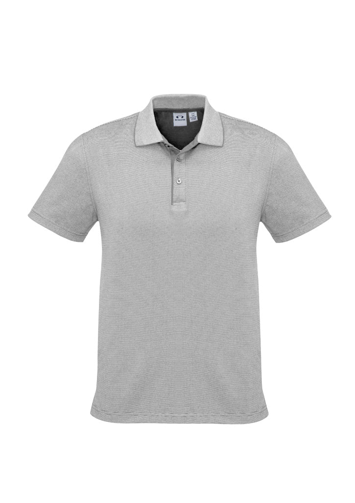 P501MS Mens Shadow Short Sleeve Polo - Silver Grey