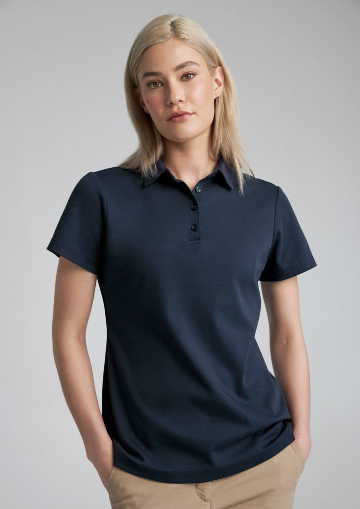 P515LS Womens Lotus Short Sleeve Polo - Navy
