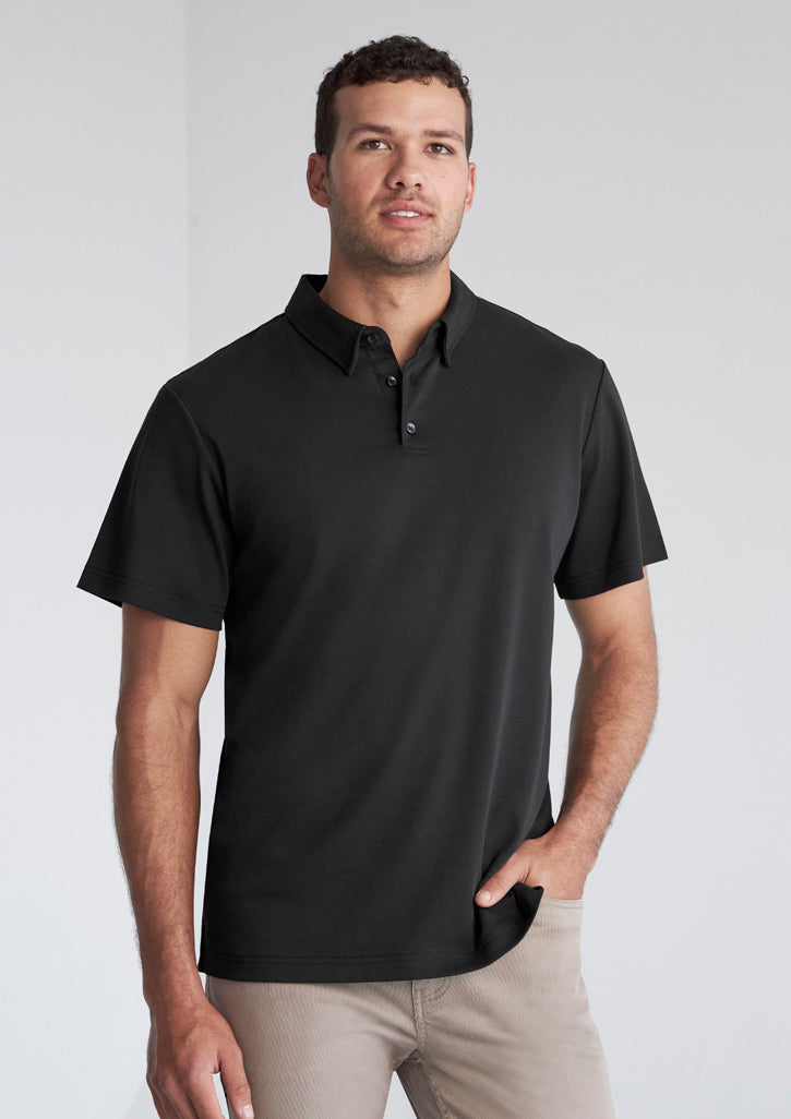 P515MS Mens Lotus Short Sleeve Polo - Black