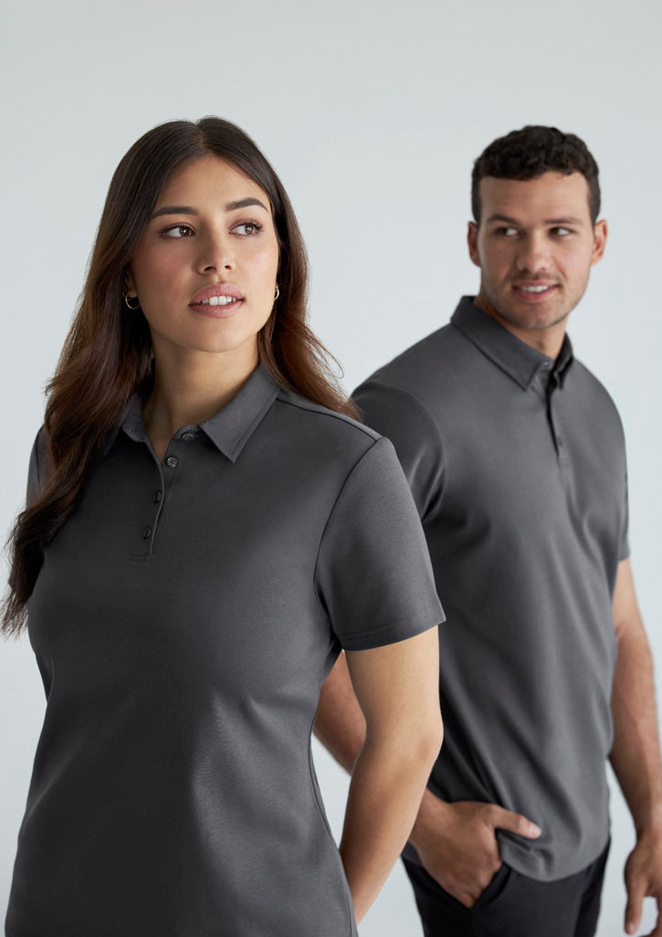 P515MS Mens Lotus Short Sleeve Polo - Charcoal