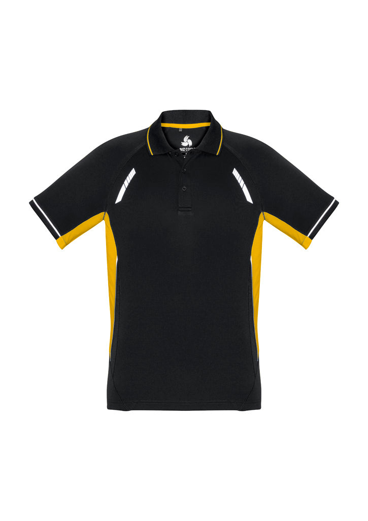 P700KS Kids Renegade Short Sleeve Polo - Black/Gold/Silver