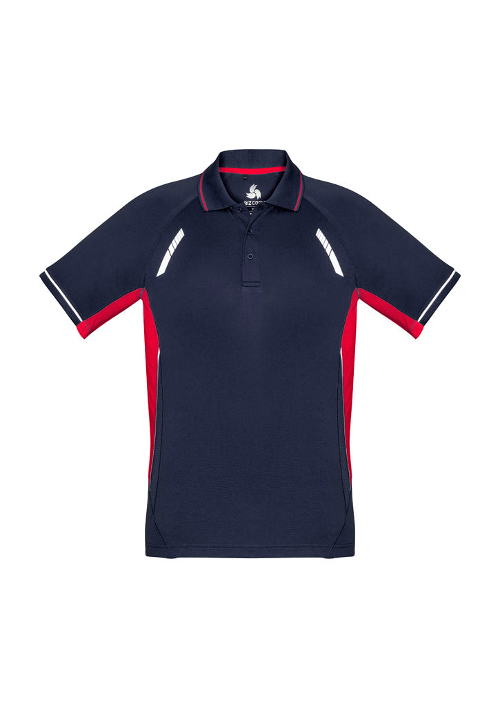 P700KS Kids Renegade Short Sleeve Polo - Navy/Red/Silver