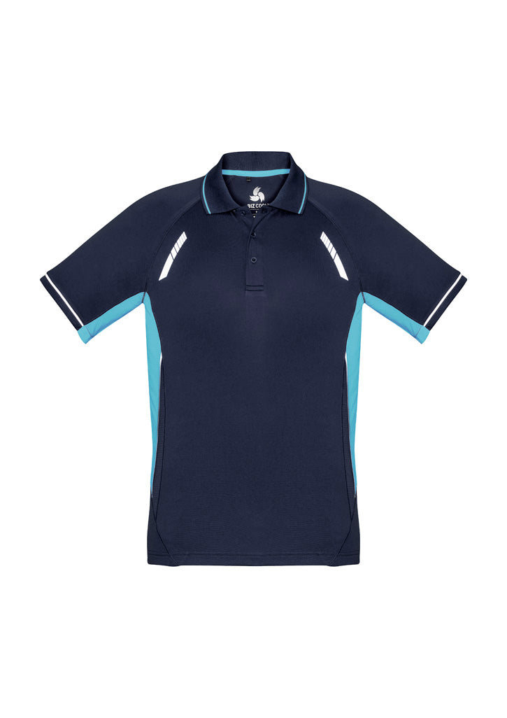 P700KS Kids Renegade Short Sleeve Polo - Navy/Sky/Silver