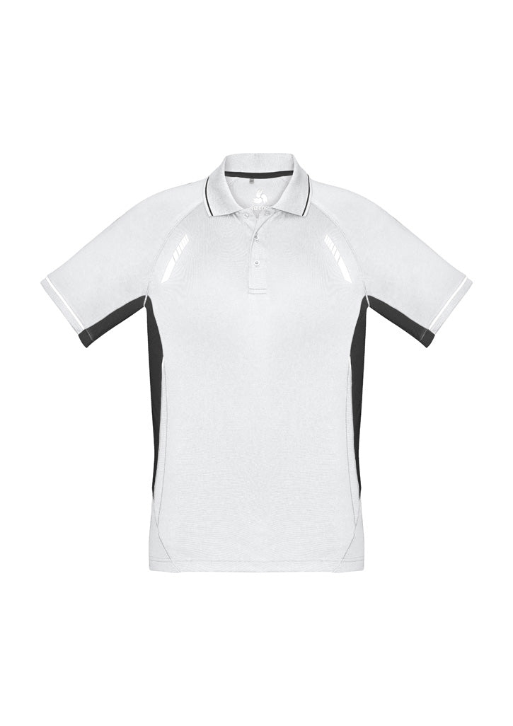 P700KS Kids Renegade Short Sleeve Polo - White/Black/Silver